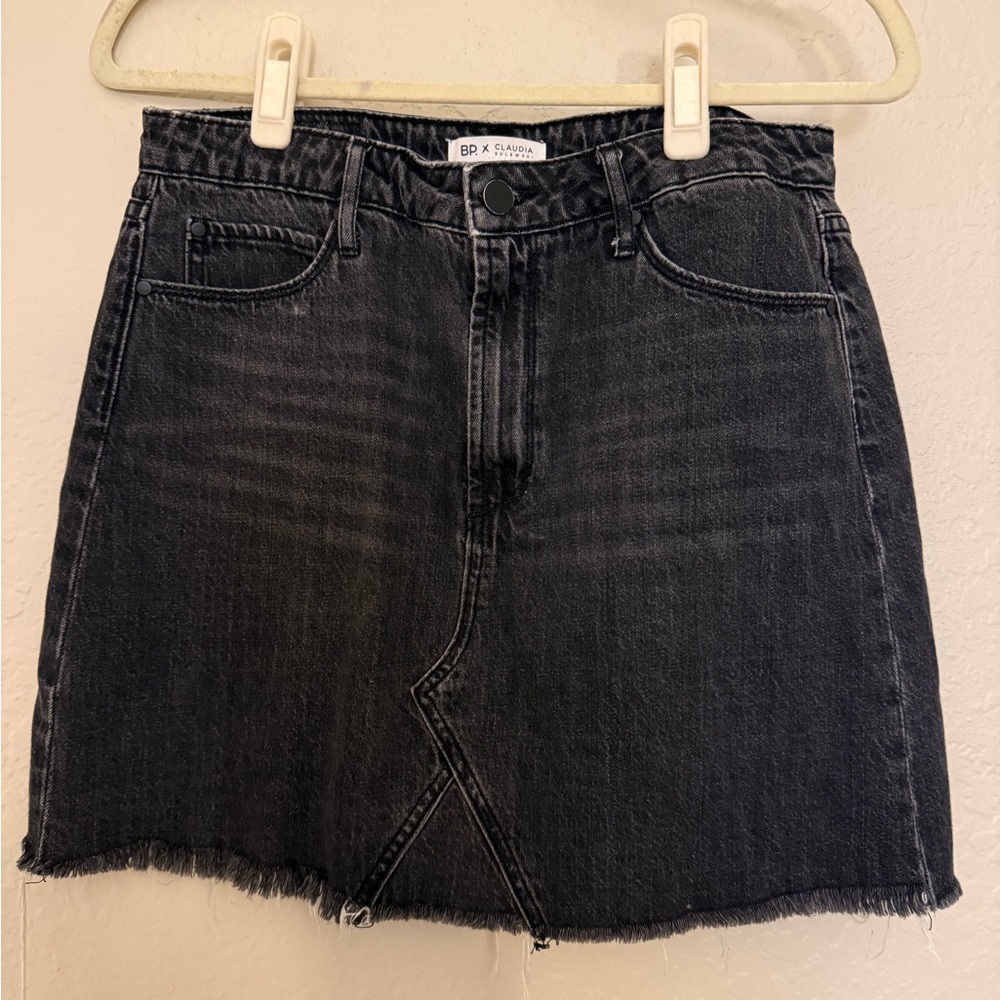 BP Black Frayed Hem Mini Skirt